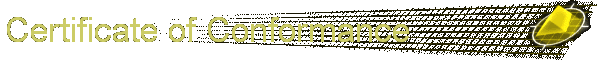 Certificate of Conformance